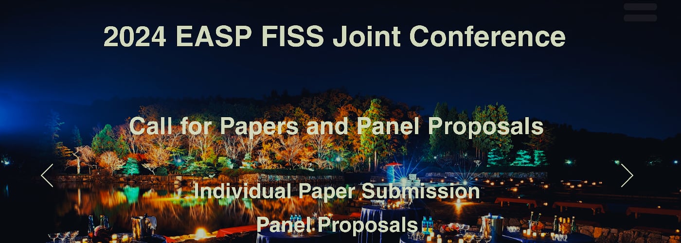 2024 EASP & FISS Joint Conference Call for Papers and Registration(Poster deadline extended!)